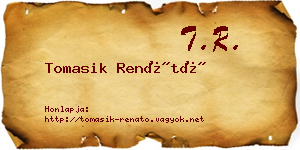 Tomasik Renátó névjegykártya