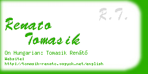 renato tomasik business card