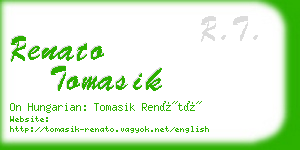 renato tomasik business card